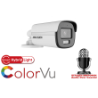 HD-TVI/AHD/CVI/CVBS камера HIKVISION DS-2CE12KF0T-LFS: 5 MPX, Hybrid Light комбинирано бяло LED осветление ColorVu и инфрачервено осветление до 40 метра, микрофон с Audio Over Coaxial, обектив 3.6 mm