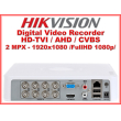 Употребяван 8 канален бюджетен цифров видеорекордер HIKVISION DS-7108HQHI-F1/N. Поддържа 8 HD-TVI камери до 2 MPX