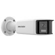 Широкоъгълна 180 градуса мрежова IP камера HIKVISION DS-2CD2T46G2P-ISU/SL(C): 4 MPX, с AcuSense технология и DEEP LEARNING алгоритъм, 2 обектива 2.8 mm, инфрачервено осветление до 40 метра, с микрофон