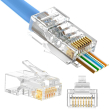 Pass-Through конектор за LAN кабел неекраниран: UTP, CAT.5e, RJ45-8p8c, с позлатени пинове