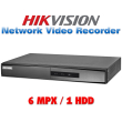 8 канален бюджетен IP мрежов видеорекордер HIKVISION: DS-7108NI-Q1/M(D). Поддържа 8 мрежови IP камери до 6 MPX. 1 SATA порт