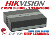 4 канален eDVR AcuSense цифров видеорекордер HIKVISION DS-E04HQHI-B. Поддържа 4 HD-TVI камери до 2 MPX + 1 IP камера до 6 MPX. С вграден eSSD диск 512 GB. С Audio Over Coaxial