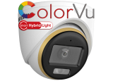 HD-TVI/AHD/CVI/CVBS камера HIKVISION DS-2CE70DF3T-LMFS: 2 MPX, Hybrid Light комбинирано бяло LED осветление ColorVu и инфрачервено осветление до 20 метра, микрофон с Audio Over Coaxial, обектив 2.8 mm
