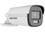 HD-TVI/AHD/CVI/CVBS камера HIKVISION DS-2CE12KF0T-LFS: 5 MPX, Hybrid Light комбинирано бяло LED осветление ColorVu и инфрачервено осветление до 40 метра, микрофон с Audio Over Coaxial, обектив 3.6 mm