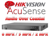 16 канален професионален 4K AcuSense цифров видеорекордер HIKVISION iDS-7216HUHI-M2/X. Поддържа 16 HD-TVI камери до 8 MPX + 16 IP камери до 8 MPX. С Audio Over Coaxial. 2 SATA порта