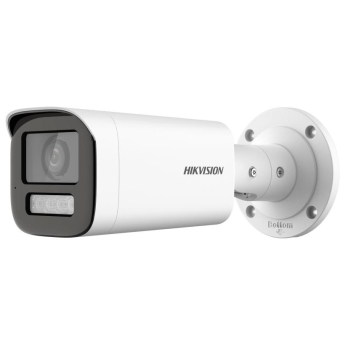 HD-TVI/AHD/CVI/CVBS камера HIKVISION DS-2CE19DF3T-LSZE: 2 MPX, Hybrid Light бяло LED осветление ColorVu и инфрачервено до 60 метра, микрофон с Audio Over Coaxial, моторизиран варио обектив 2.8-12 mm