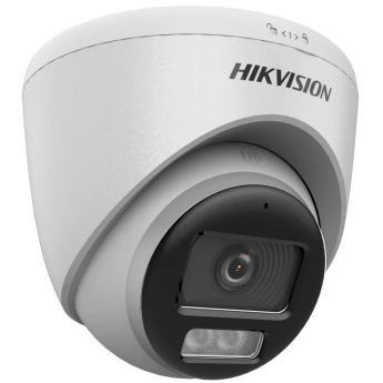 HD-TVI/AHD/CVI/CVBS камера HIKVISION DS-2CE72KF0T-LFS: 5 MPX, Hybrid Light комбинирано бяло LED осветление ColorVu и инфрачервено осветление до 40 метра, микрофон с Audio Over Coaxial, обектив 2.8 mm