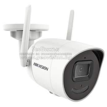 Безжична Wi-Fi мрежова IP камера HIKVISION DS-2CV2041G2-IDW(W): 4 MPX, обектив 4 mm, инфрачервено осветление до 30 метра, Motion Detection 2.0, микрофон и говорител, слот за MicroSD карта памет