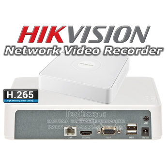 4 канален бюджетен IP мрежов видеорекордер HIKVISION: DS-7104NI-Q1(D). Поддържа 4 мрежови IP камери до 6 MPX