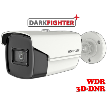 4K UltraHD HD-TVI/AHD/CVI/CVBS корпусна камера HIKVISION DS-2CE16U7T-IT3F: 8 MPX 3840x2160, инфрачервено осветление до 60 метра, обектив 3.6 mm, Ultra Low Light