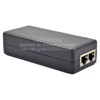 Wi-Tek WI-POE31-48V: PoE инжектор за захранване на IP камери с 1 x 10/100 Mbps PoE порт + 1 x 10/100 Mbps uplink порт, DC48V - 30 W